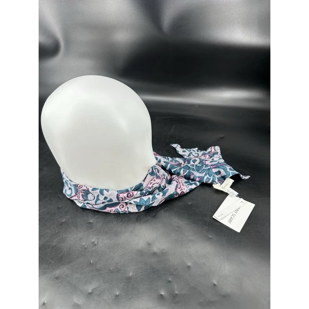 TREASURE & BOND 100% Silk Scarf Square Floral‎ Multi Frayed Edges